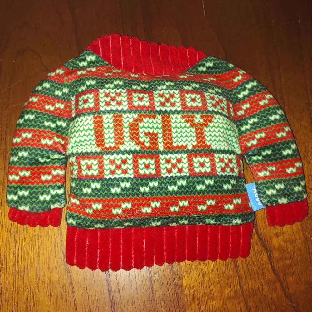 Bark Ugly Christmas Sweater Dog Toy Squeakers Crinkles